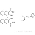 Pirimidina, 1,4,5,6-tetraidro-1-metil-2 - [(1E) -2- (2-tienile) etenile] - CAS 15686-83-6